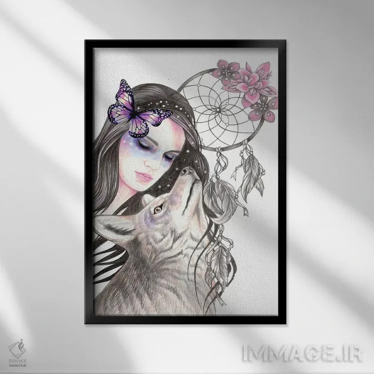 تابلو کابوسگیر اثر آندریا هرنیاک - نمای قابدار مشکی