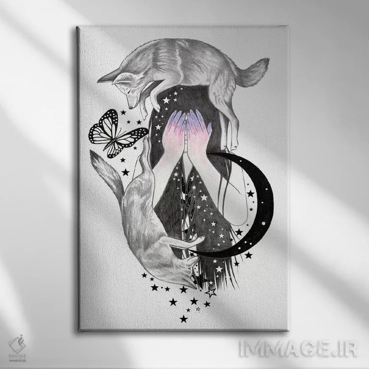 تابلو دایره اثر آندریا هرنیاک - نمای روبهرو روی دیوار