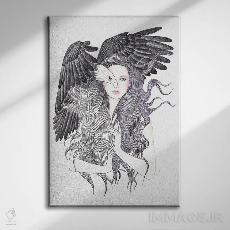 تابلو چشم عقاب اثر آندریا هرنیاک - نمای روبهرو روی دیوار