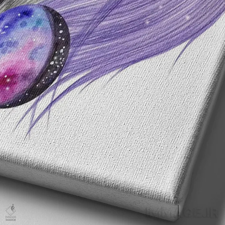 تابلو جادوی ماه اثر آندریا هرنیاک - نمای نزدیک بافت بوم