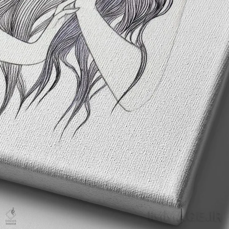 تابلو چشم عقاب اثر آندریا هرنیاک - نمای نزدیک بافت بوم