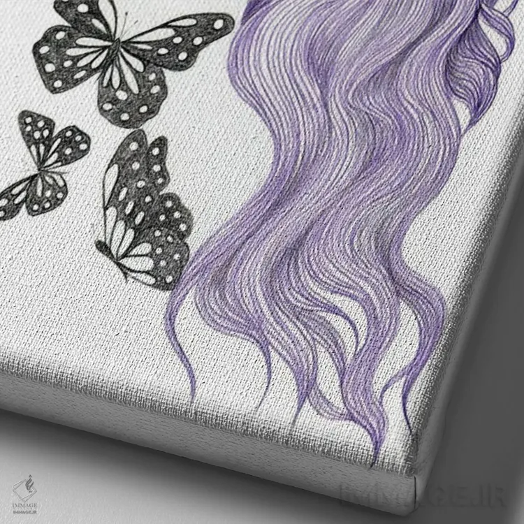 تابلو پرندگان شب اثر آندریا هرنیاک - نمای نزدیک بافت بوم