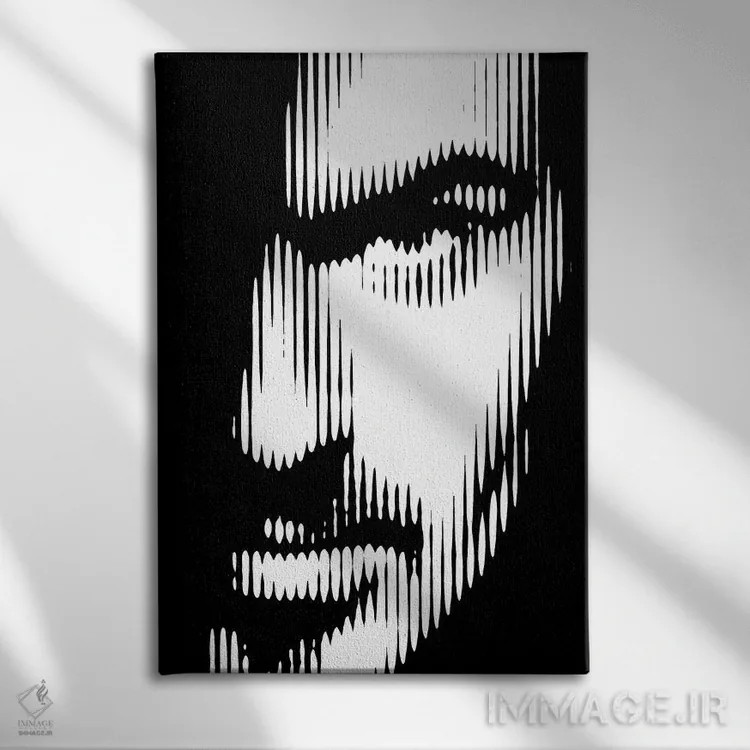 تابلو جورج مایکل اثر احمد شریف - نمای روبهرو روی دیوار