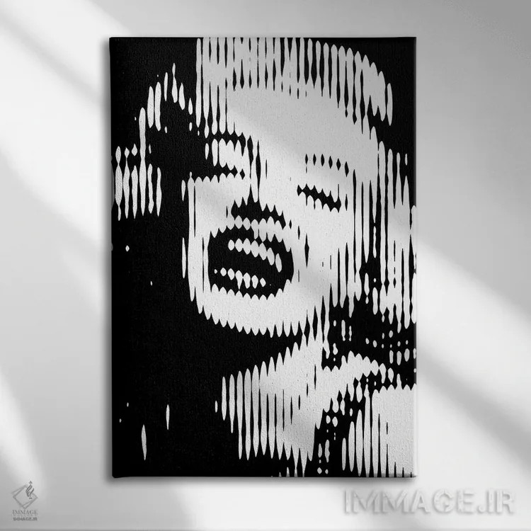 تابلو مرلین مونرو ۴ (نسخه چهارم) اثر احمد شریف - نمای روبهرو روی دیوار