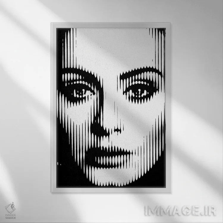 تابلو ادل (نام زنانه) اثر احمد شریف - نمای قابدار سفید