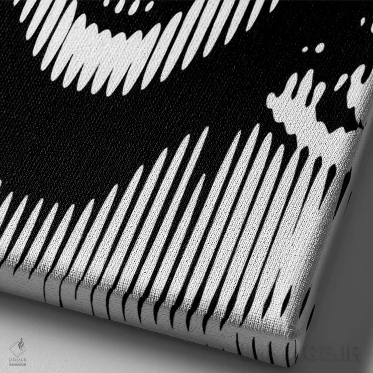 تابلو مدونا (خواننده) اثر احمد شریف - نمای نزدیک بافت بوم