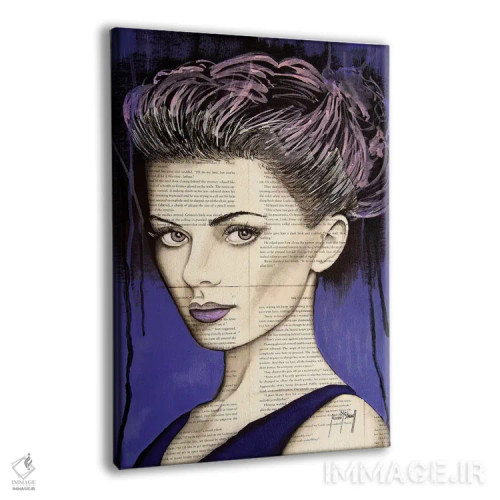تابلو زندگی بنفش اثر احمد شریف - نمای پرسپکتیو محصول