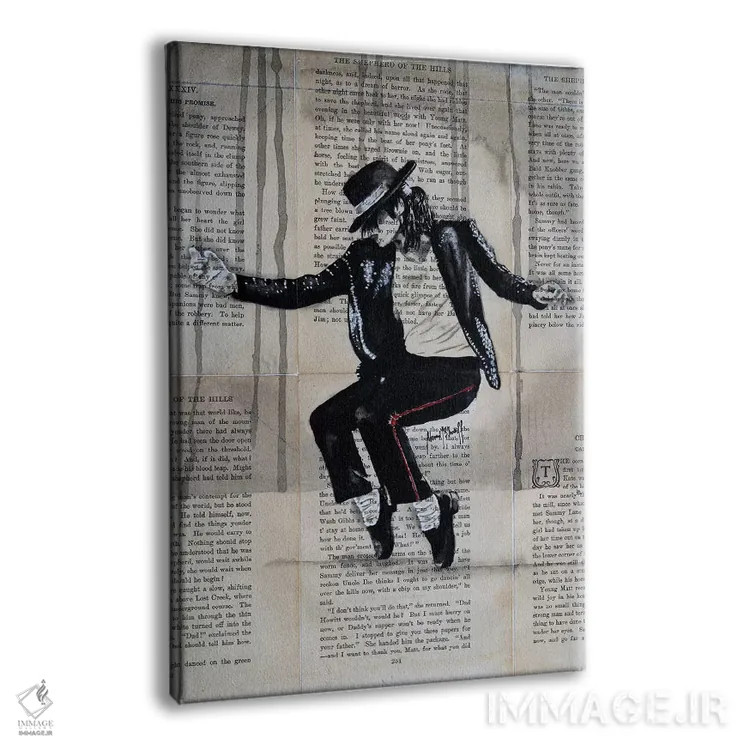 تابلو مایکل جکسون اثر احمد شریف - نمای پرسپکتیو محصول