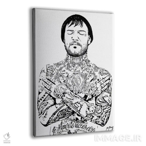 تابلو مرد خالکوبی اثر احمد شریف - نمای پرسپکتیو محصول