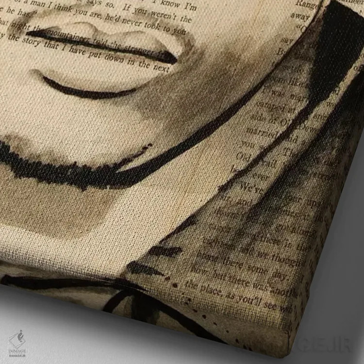 تابلو ایزی-ئی (خواننده رپ) اثر احمد شریف - نمای نزدیک بافت بوم