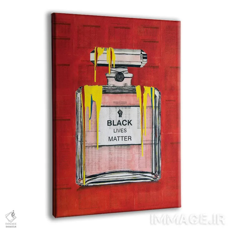 تابلو BLM? 7 (ابهام در معنی، احتمالاً Black Lives Matter) اثر احمد شریف - نمای پرسپکتیو محصول