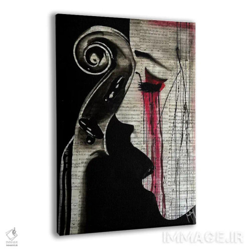 تابلو زن ویولنسلنواز (یا زن-ویولنسل) اثر احمد شریف - نمای پرسپکتیو محصول