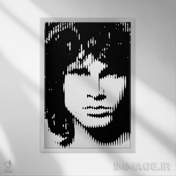 تابلو جیم موریسون ۳ (نسخه سوم) اثر احمد شریف - نمای قابدار سفید