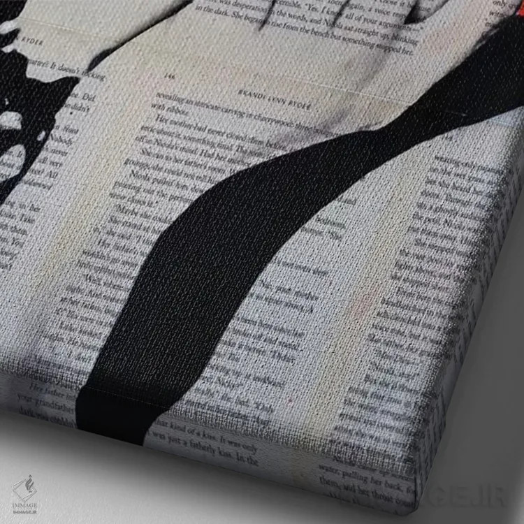 تابلو آدری هپبورن اثر احمد شریف - نمای نزدیک بافت بوم