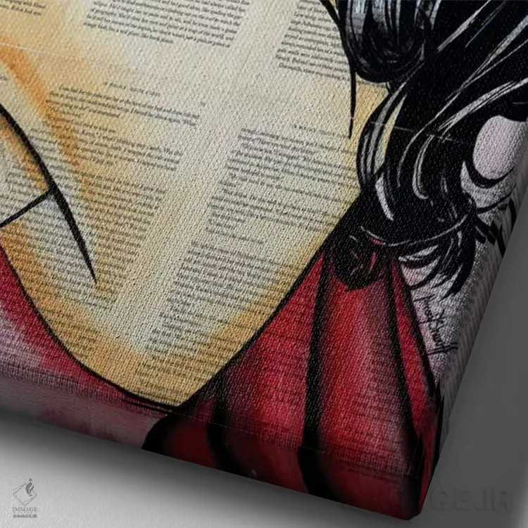 تابلو دوران شگفتی ۶ (نسخه ششم) اثر احمد شریف - نمای نزدیک بافت بوم