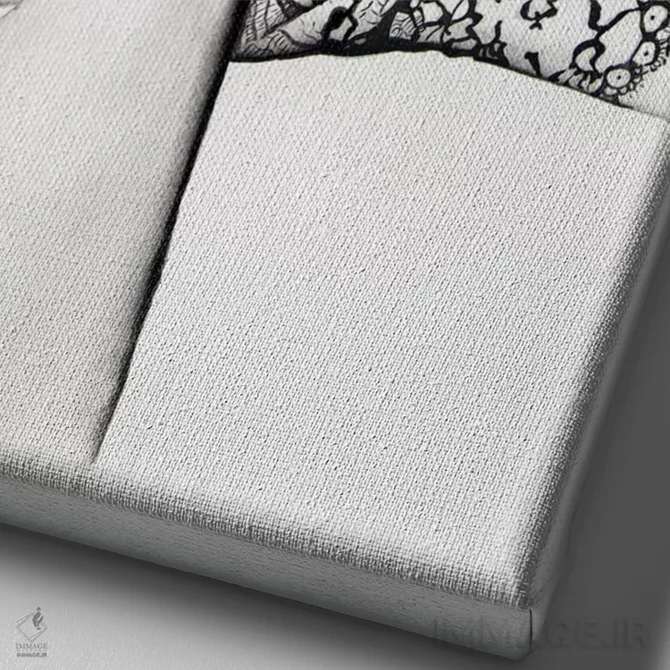 تابلو اس اند ام (حالت جنسی خاص) اثر احمد شریف - نمای نزدیک بافت بوم