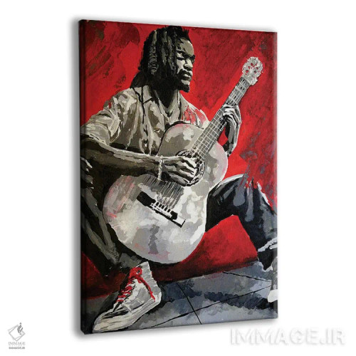 تابلو نوازنده جاز اثر احمد شریف - نمای پرسپکتیو محصول