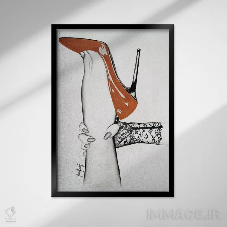 تابلو اس اند ام (حالت جنسی خاص) اثر احمد شریف - نمای قابدار مشکی