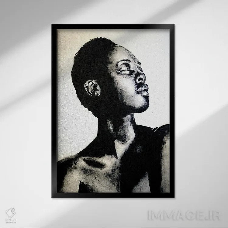 تابلو باوقار اثر احمد شریف - نمای قابدار مشکی