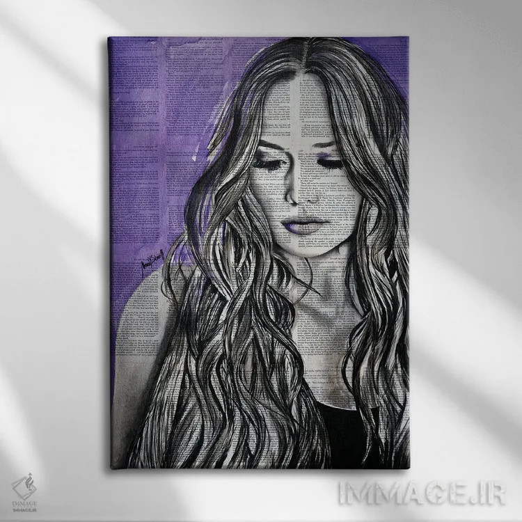 تابلو شیفتگی اثر احمد شریف - نمای روبهرو روی دیوار