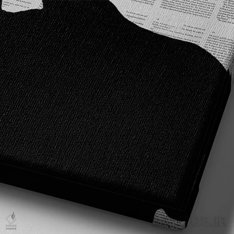 تابلو دارم بهت نگاه میکنم کوچولو (نقلقول مشهوری از فیلم) اثر احمد شریف - نمای نزدیک بافت بوم