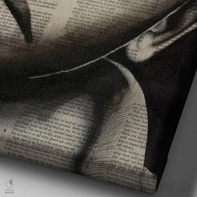 تابلو پسر جوان اثر احمد شریف - نمای نزدیک بافت بوم