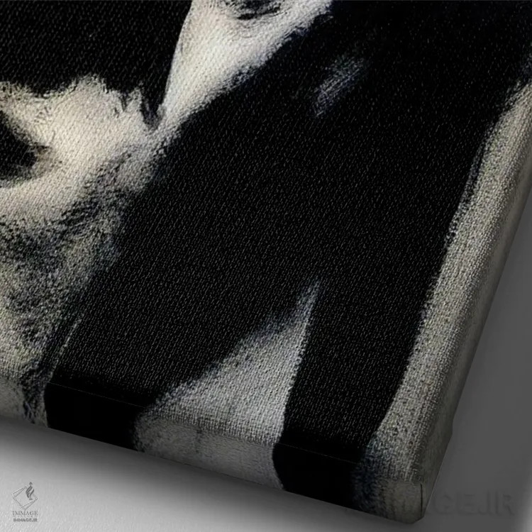 تابلو باوقار اثر احمد شریف - نمای نزدیک بافت بوم