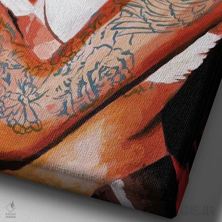 تابلو هولدزورث (نام خاص، نیازمند توضیح بیشتر) اثر احمد شریف - نمای نزدیک بافت بوم