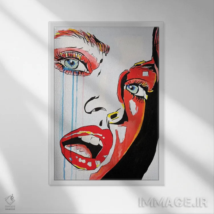 تابلو ۱۹۸۵ (سال) اثر احمد شریف - نمای قابدار سفید