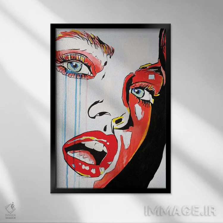 تابلو ۱۹۸۵ (سال) اثر احمد شریف - نمای قابدار مشکی