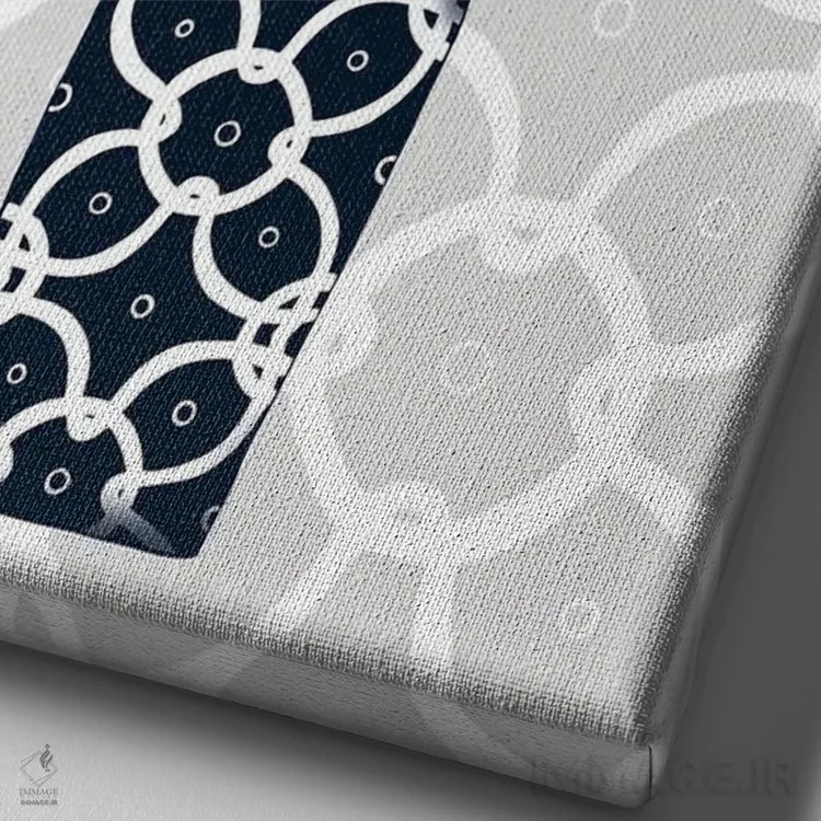 تابلو شقایق در گلدان آبی اثر آن هاچینسون - نمای نزدیک بافت بوم