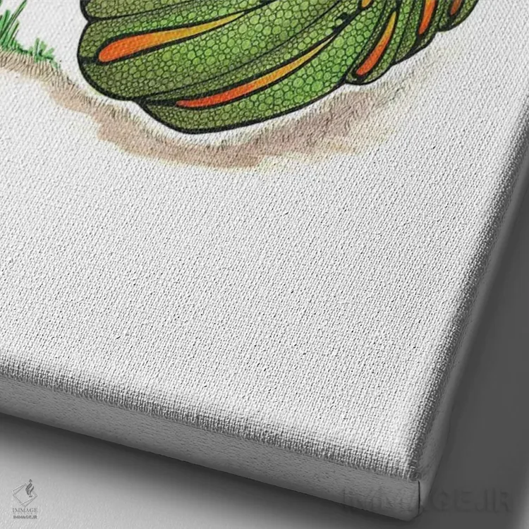 تابلو کرم با چشم بزرگ اثر آن هاچینسون - نمای نزدیک بافت بوم