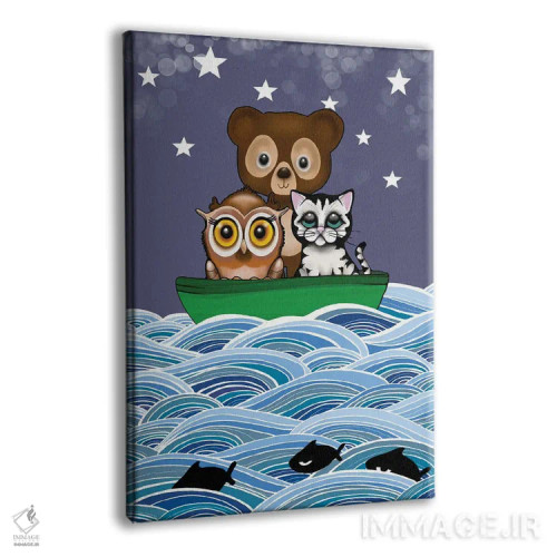 تابلو همه در قایق سبز نخودی اثر آن هاچینسون - نمای پرسپکتیو محصول