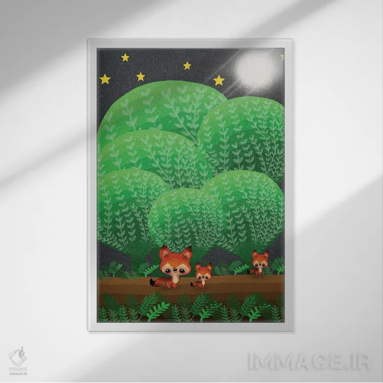 تابلو به نور ماه اثر آن هاچینسون - نمای قابدار سفید