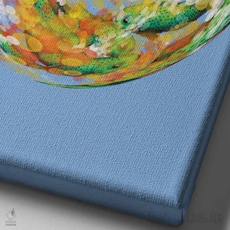 تابلو تور ماهیگیری اثر آن هاچینسون - نمای نزدیک بافت بوم