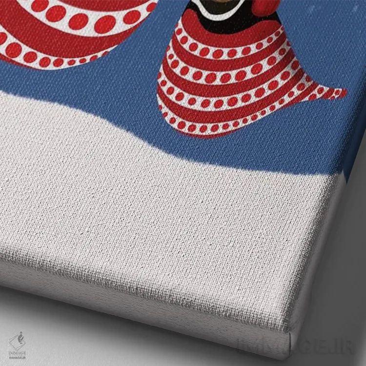 تابلو بلدرچینهای کریس ۱ (نسخه اول) اثر آن هاچینسون - نمای نزدیک بافت بوم