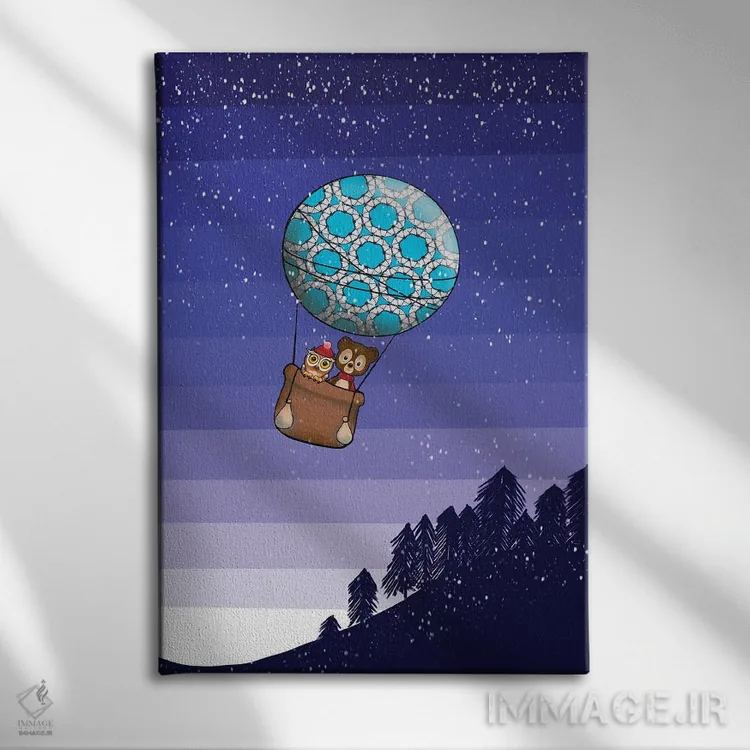 تابلو پرواز نیمهشب اثر آن هاچینسون - نمای روبهرو روی دیوار