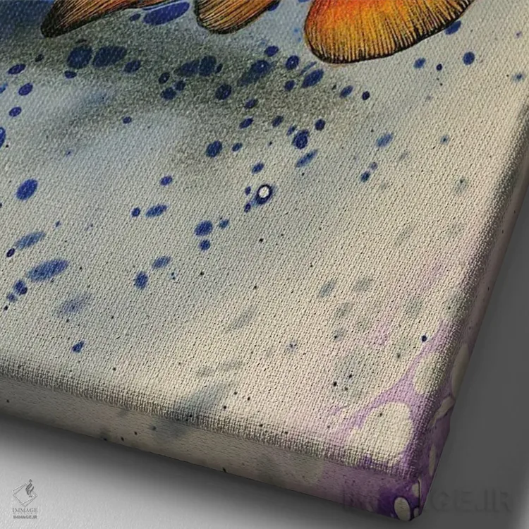 تابلو شناور اثر آن هاچینسون - نمای نزدیک بافت بوم