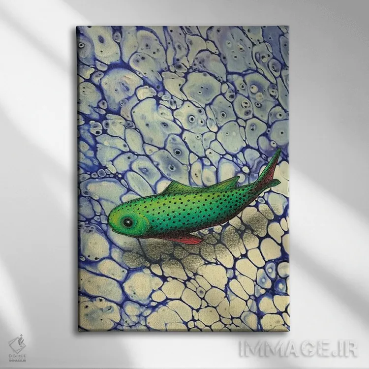 تابلو در کمعمقی (آب کمعمق) اثر آن هاچینسون - نمای روبهرو روی دیوار