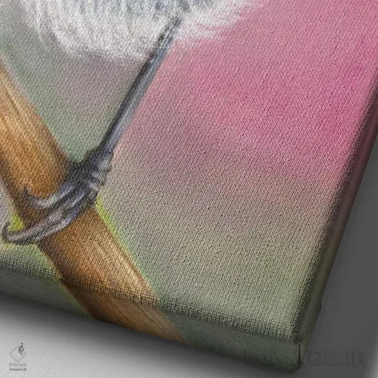 تابلو کوچک آبی اثر آن هاچینسون - نمای نزدیک بافت بوم