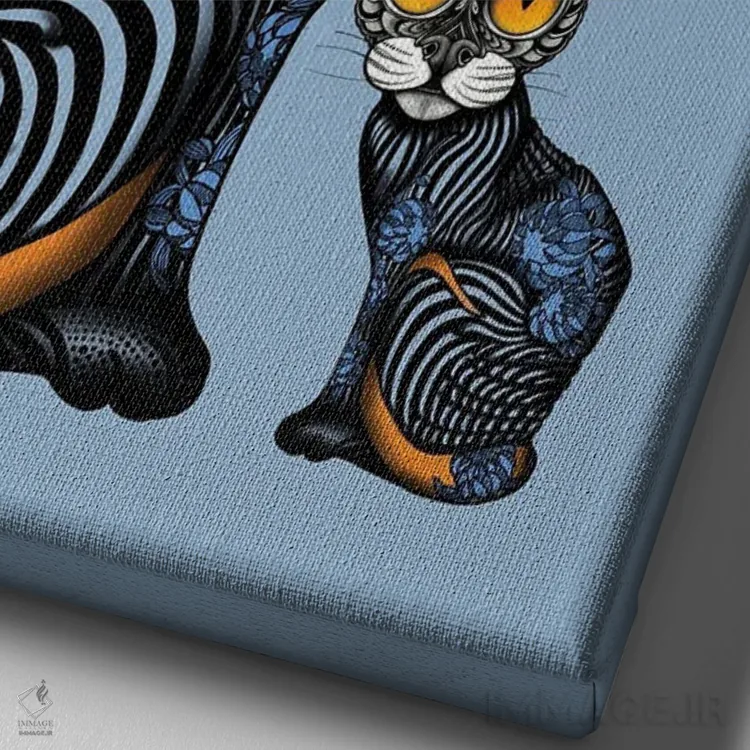 تابلو تتو کوچک و مامانش اثر آن هاچینسون - نمای نزدیک بافت بوم