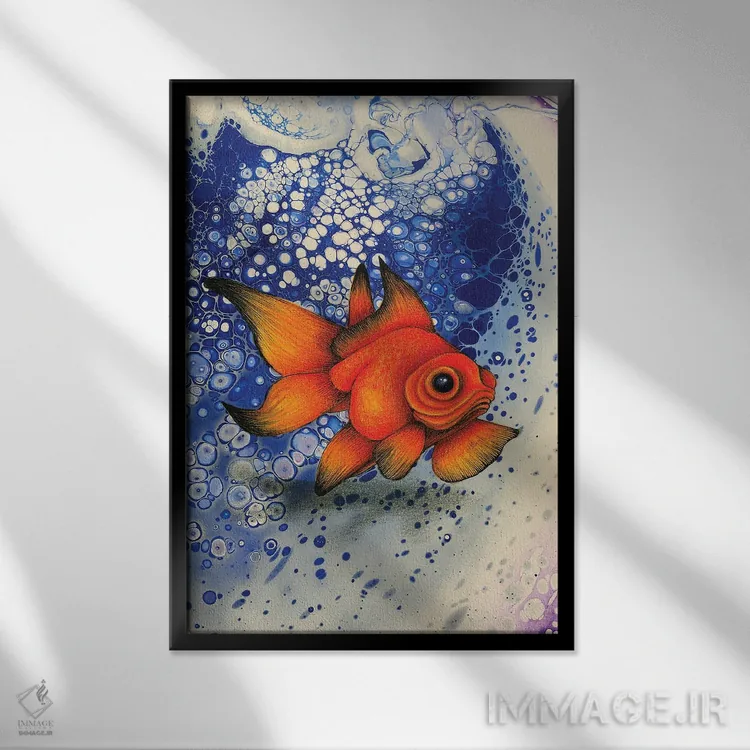 تابلو شناور اثر آن هاچینسون - نمای قابدار مشکی