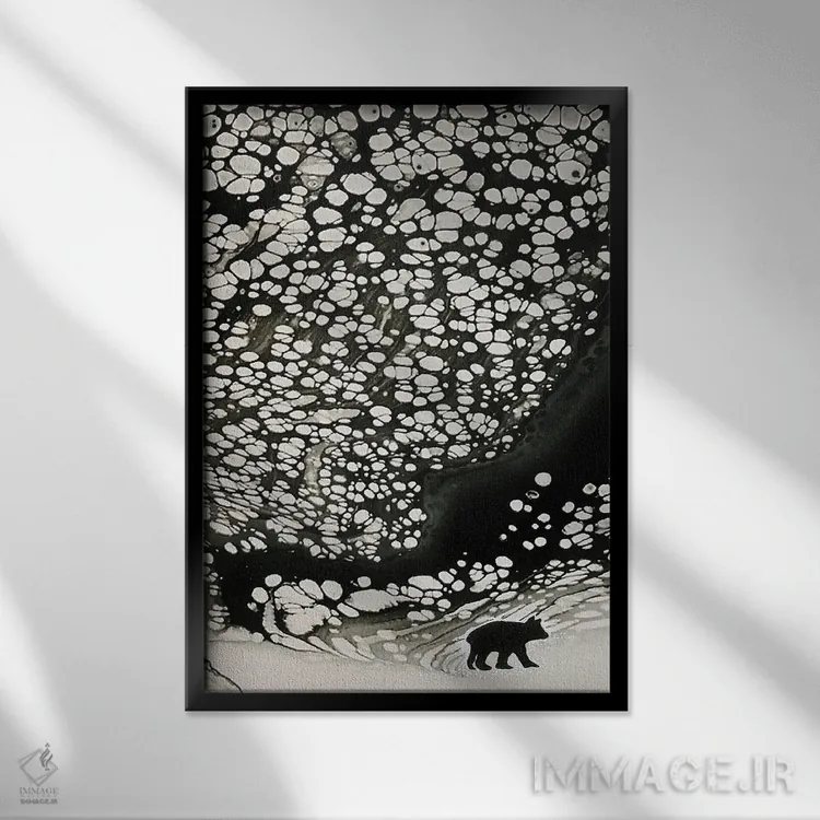 تابلو پیادهروی طولانی تا خانه اثر آن هاچینسون - نمای قابدار مشکی