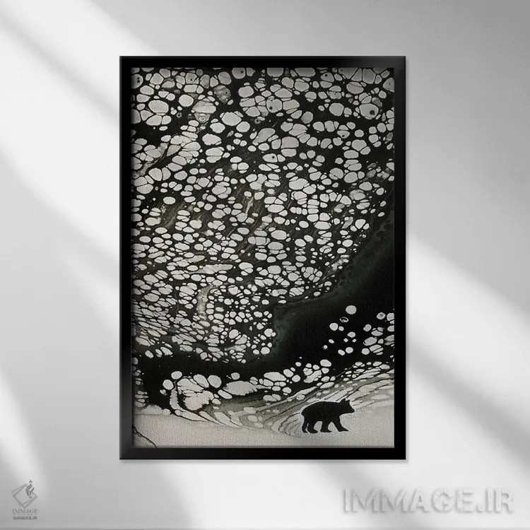 تابلو پیادهروی طولانی تا خانه اثر آن هاچینسون - نمای قابدار مشکی