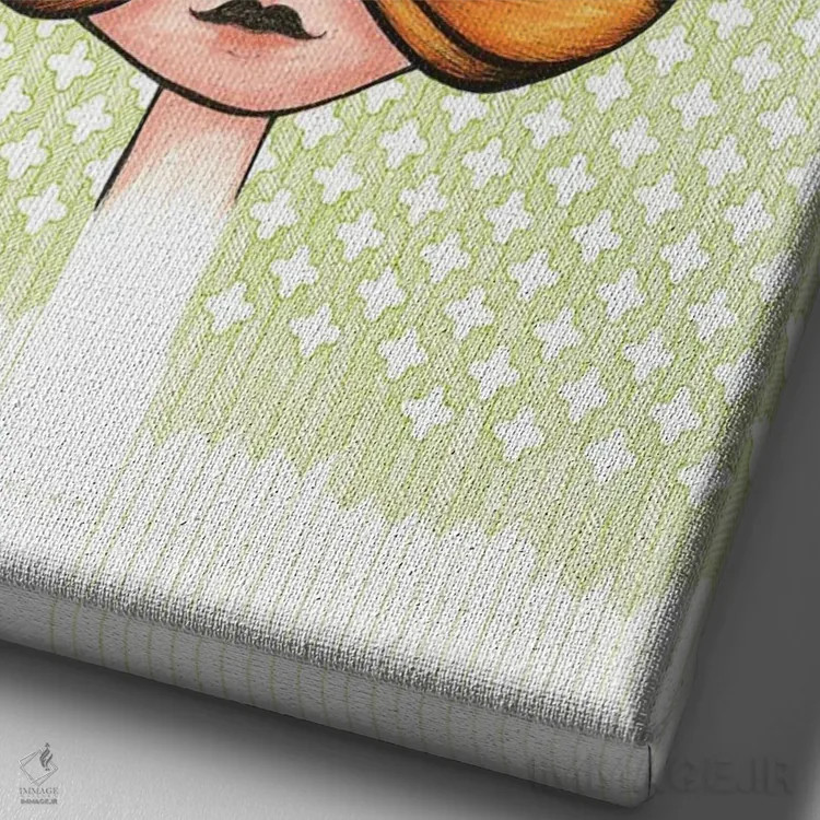 تابلو دختر زنبوری اثر آن هاچینسون - نمای نزدیک بافت بوم