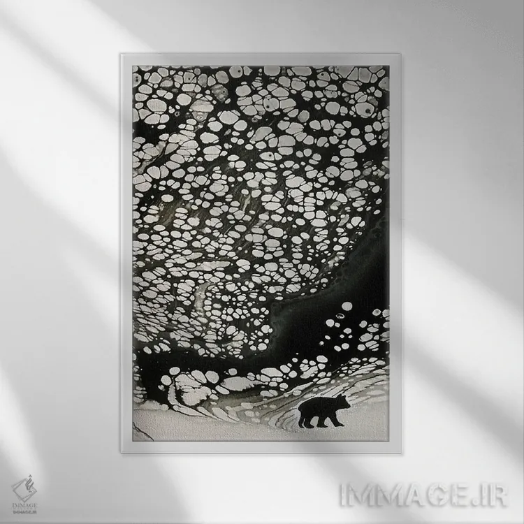 تابلو پیادهروی طولانی تا خانه اثر آن هاچینسون - نمای قابدار سفید