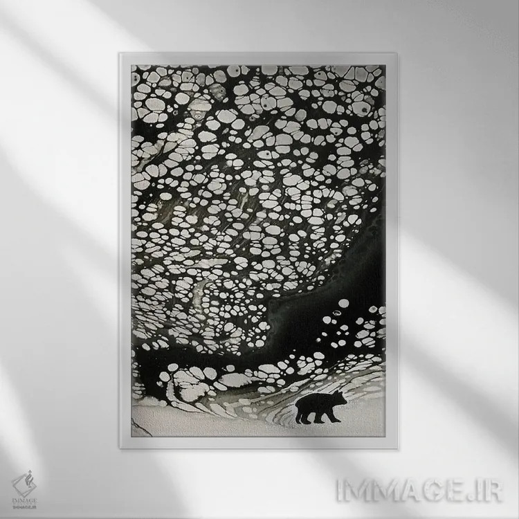 تابلو پیادهروی طولانی تا خانه اثر آن هاچینسون - نمای قابدار سفید