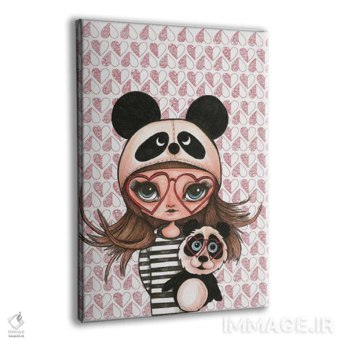 تابلو طرفدار پاندا (یا بادبزن پاندا بر اساس طرح اثر) اثر آن هاچینسون - نمای پرسپکتیو محصول