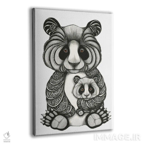 تابلو مامان پاندا و بچهاش اثر آن هاچینسون - نمای پرسپکتیو محصول