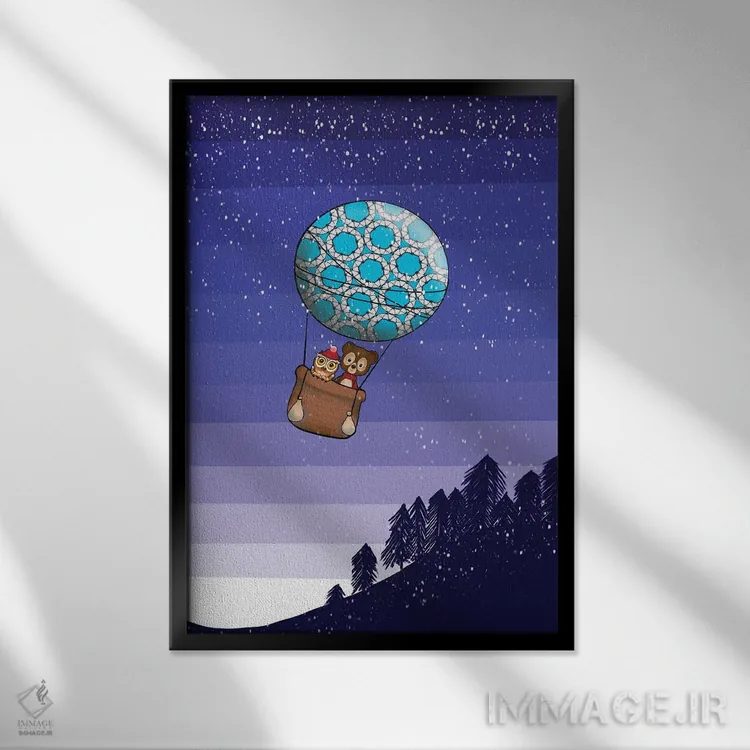تابلو پرواز نیمهشب اثر آن هاچینسون - نمای قابدار مشکی